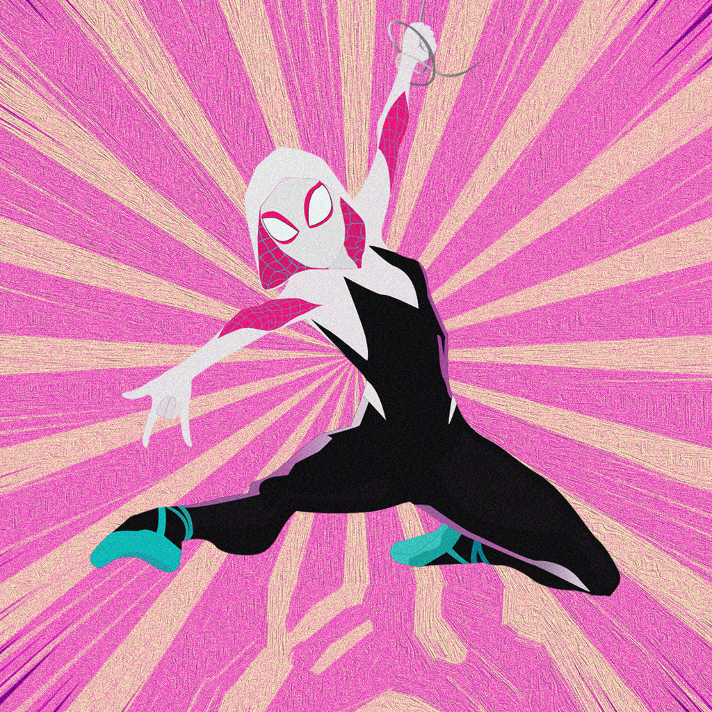 1024x1024 Gwen Stacy Spider Man Into The Spider Verse Arts 1024x1024 ...