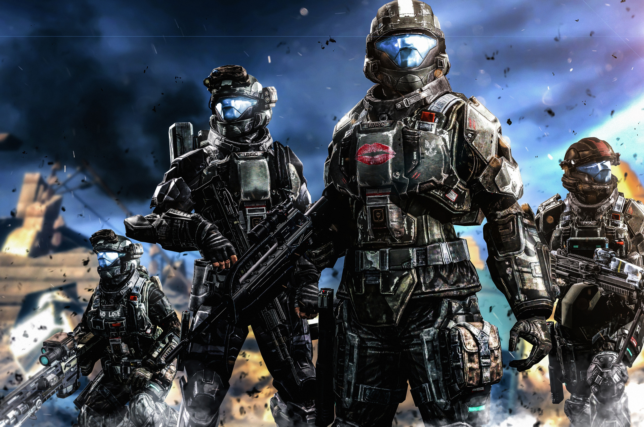 2560x1700 Halo Warriors Weapons Armors Soldiers 4k Chromebook Pixel ,HD ...