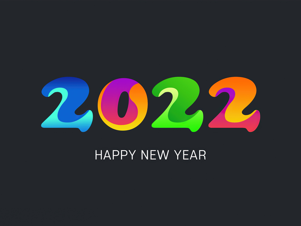 Happy New Year 2022 Wallpaper In 1024x768 Resolution