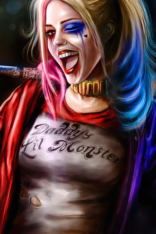 320x480 Harley Quinn Bad Girl Apple Iphone,iPod Touch,Galaxy Ace ,HD 4k ...