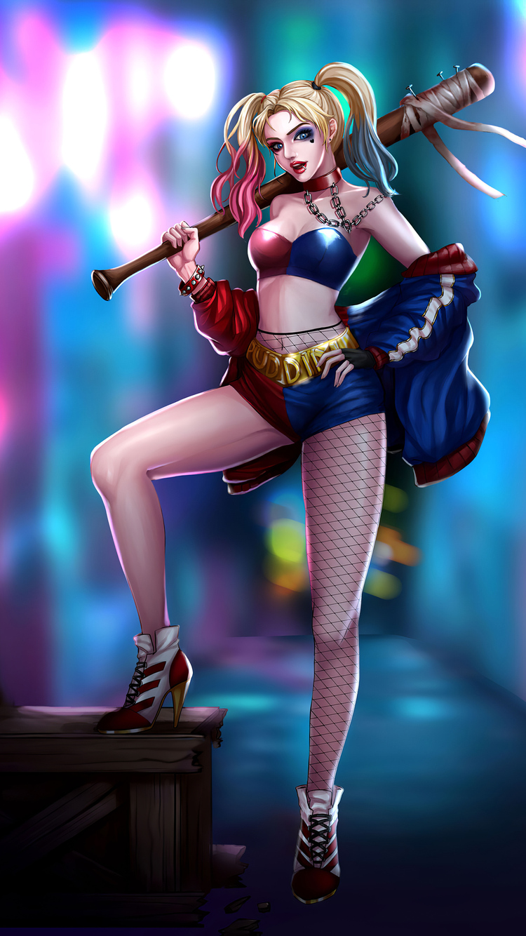 750x1334 Harley Quinn Latest Artwork iPhone 6, iPhone 6S, iPhone 7 HD 4k  Wallpapers, Images, Backgrounds, Photos and Pictures