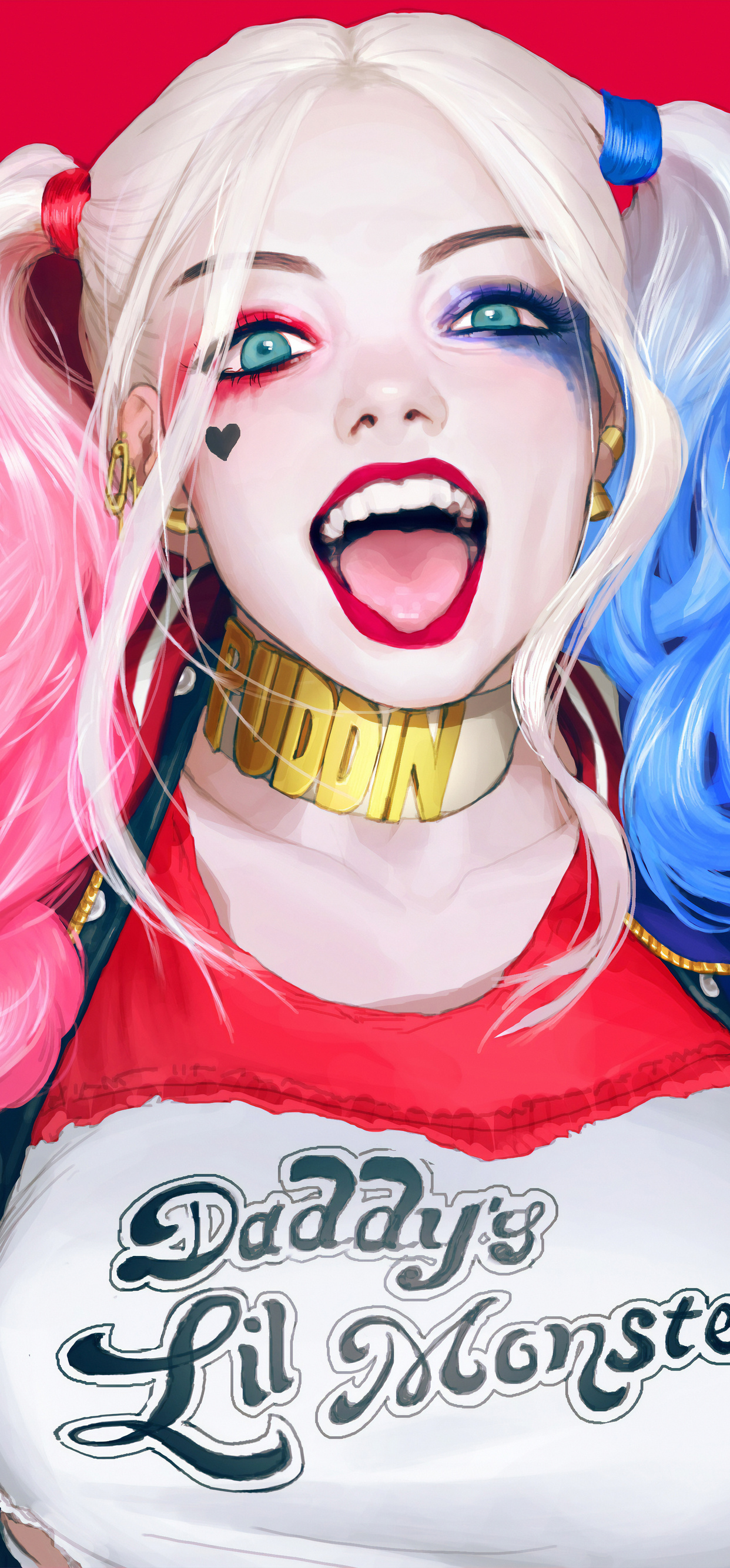 1242x2668 Harley Quinn Laugh Iphone Xs Max Hd 4k Wallpapers Images