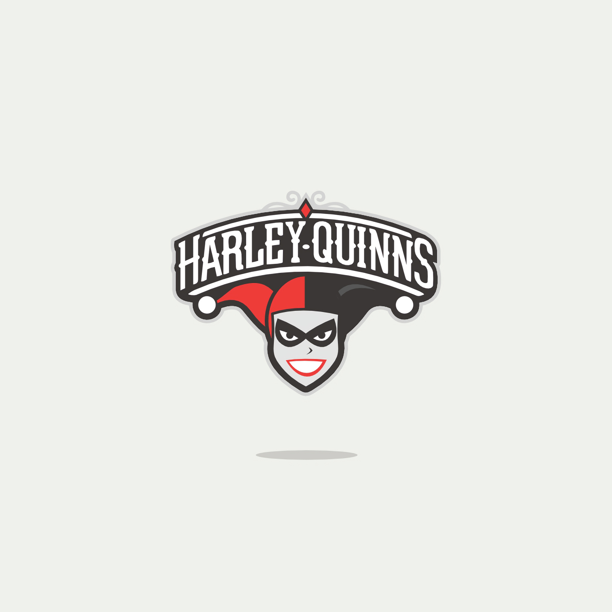 Harley Quinn Minimal Logo 4k In 2048x2048 Resolution. harley-quinn-minimal-...