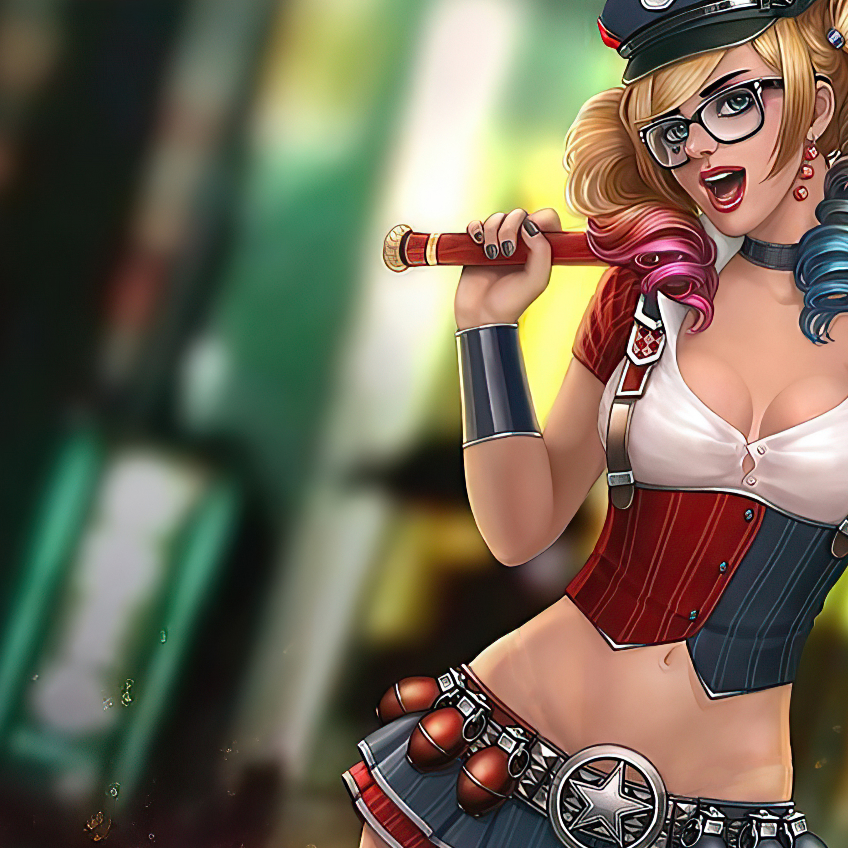 Harley Quinn Police Girl In 2932x2932 Resolution. harley-quinn-police-girl-...