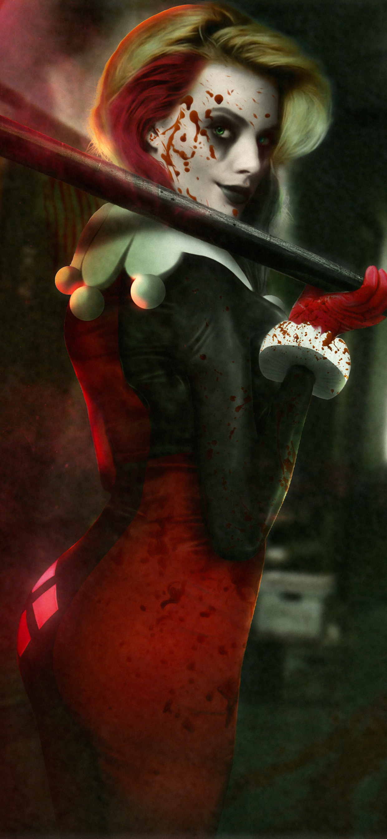 1242x2688 Harley Quinn The Blood Queen Iphone XS MAX HD 4k Wallpapers ...