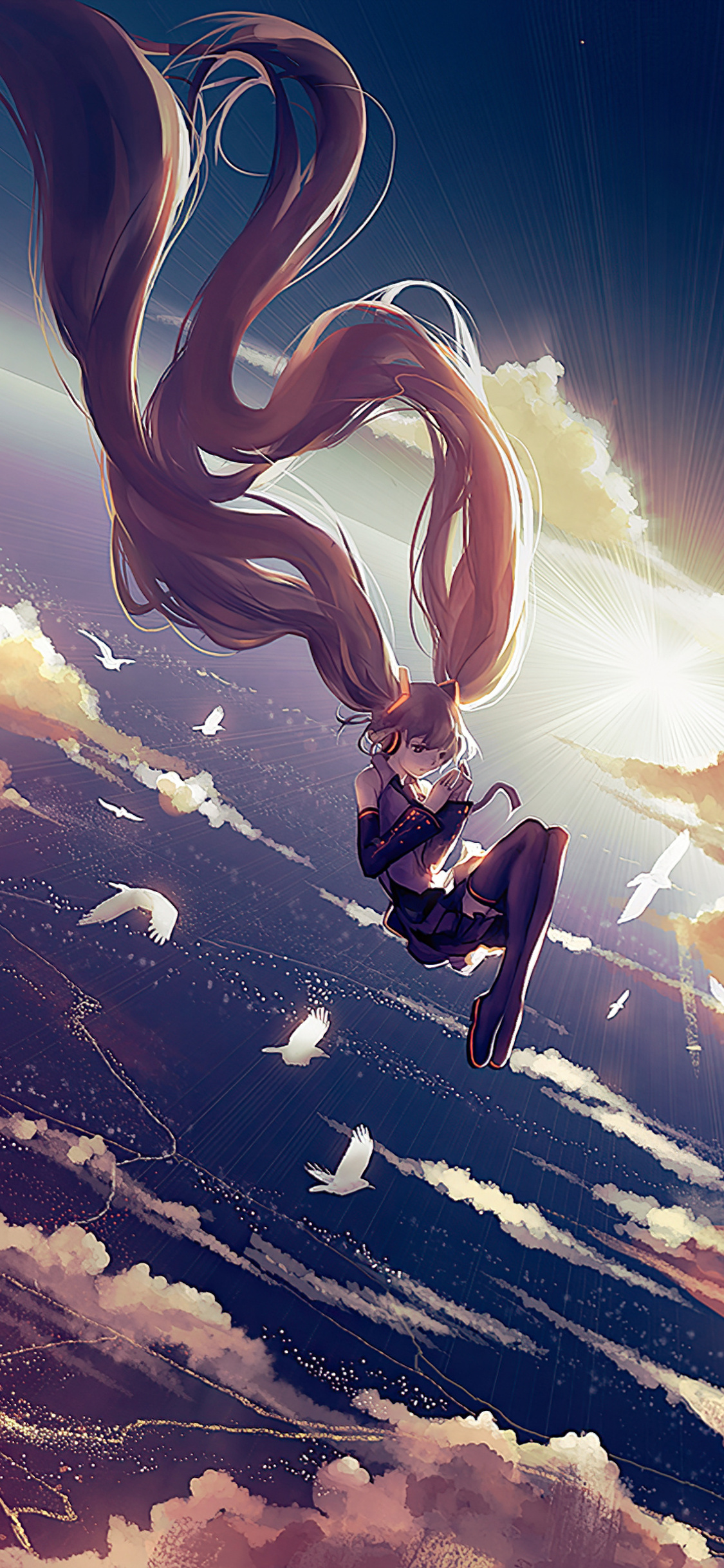 Miku Cloud air anime hatsune hatsune miku HD phone wallpaper  Peakpx