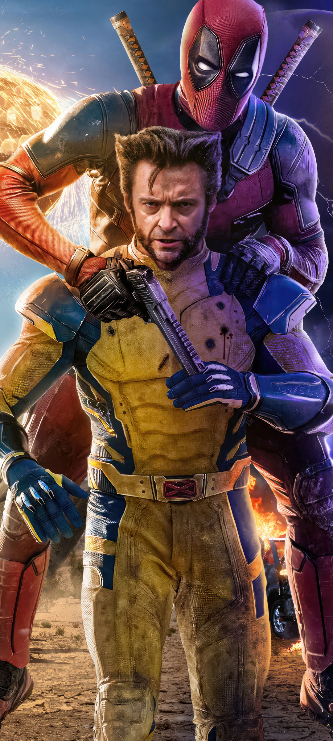 1080x2400 Heroic Pose Of Deadpool And Wolverine Google Pixel 7 ,HD 4k ...