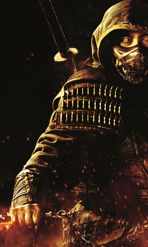 480x800 Hiroyuki Sanada As Scorpion Mortal Kombat Movie 5k Galaxy Note