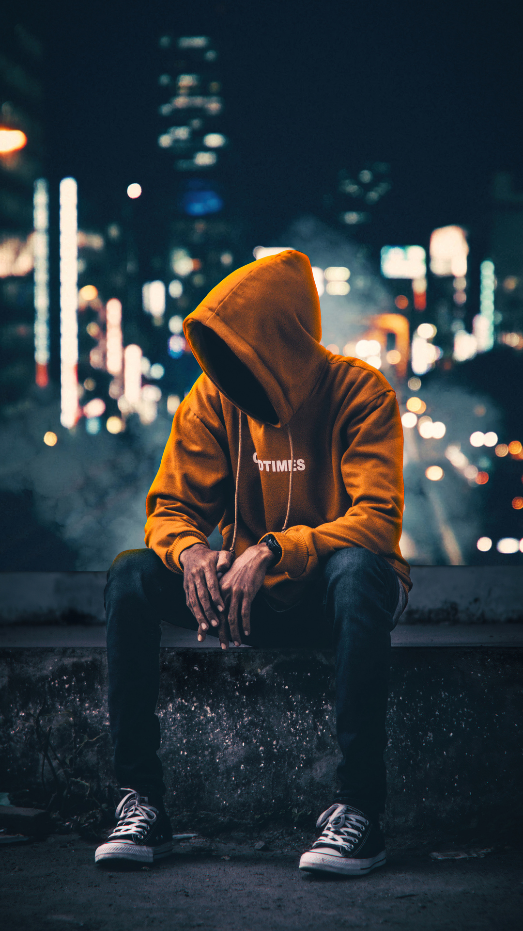 1080x1920 Hoodie Anonymus Boy Sitting Aside 4k Iphone 7,6s,6 Plus ...