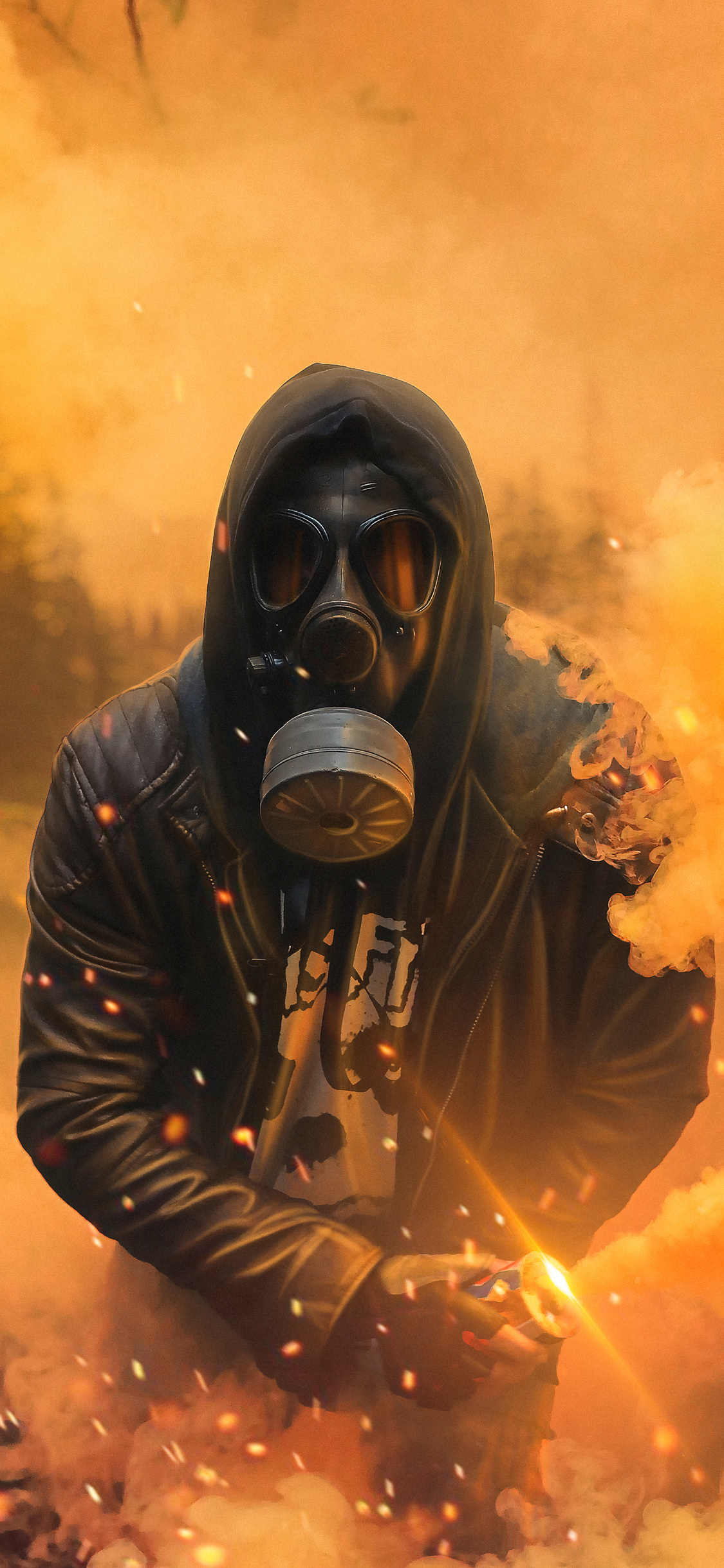 1125x2436 Hoodie Mask Guy 2019 Iphone XS,Iphone 10,Iphone X ,HD 4k