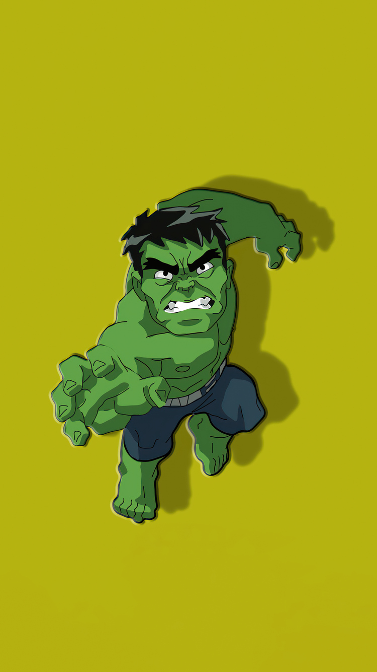750x1334 Hulk Chibbi Minimal 4k iPhone 6, iPhone 6S, iPhone 7 HD 4k  Wallpapers, Images, Backgrounds, Photos and Pictures