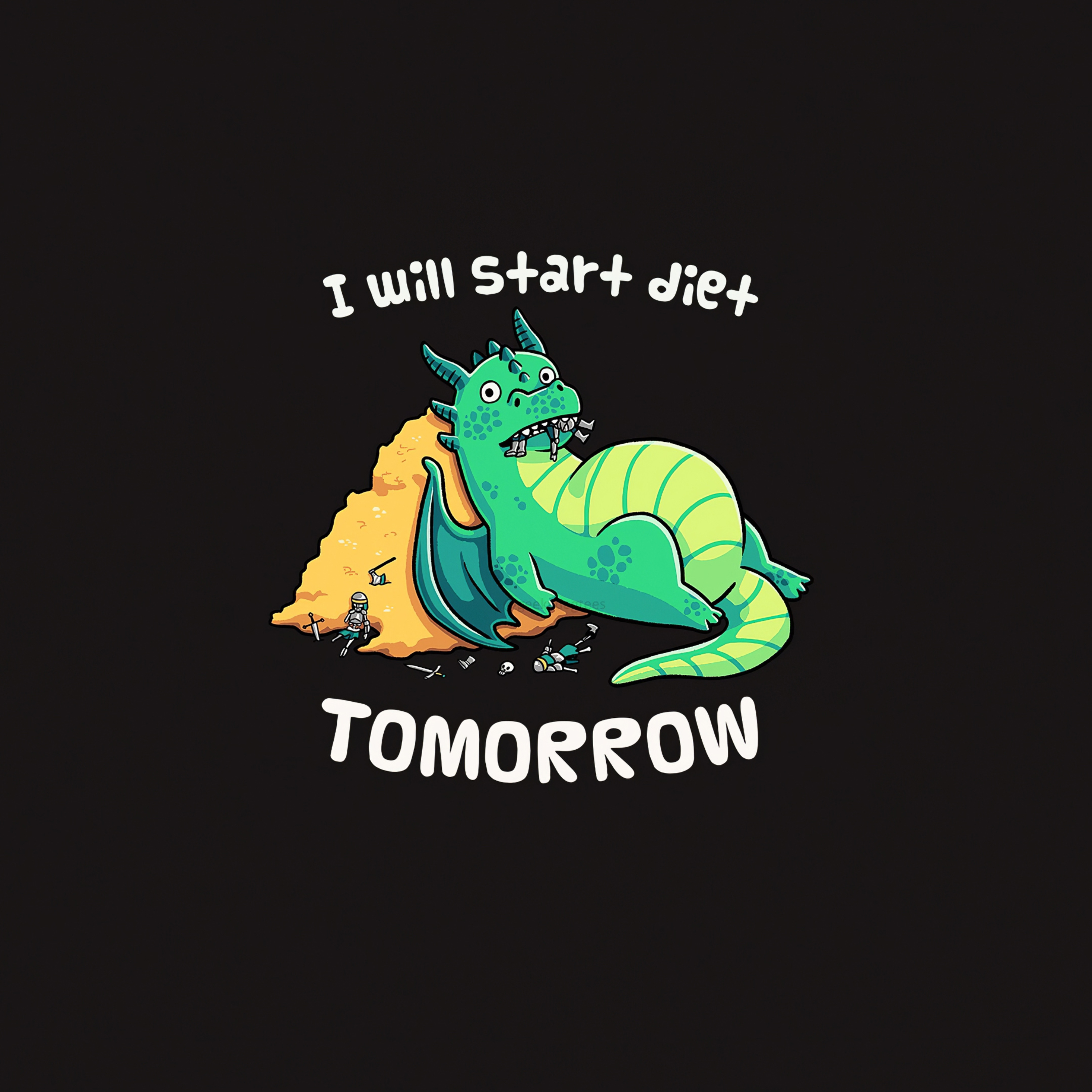 I Will Start Diet Tomorrow Funny Dragon 4k Wallpaper In 2932x2932 Resolution
