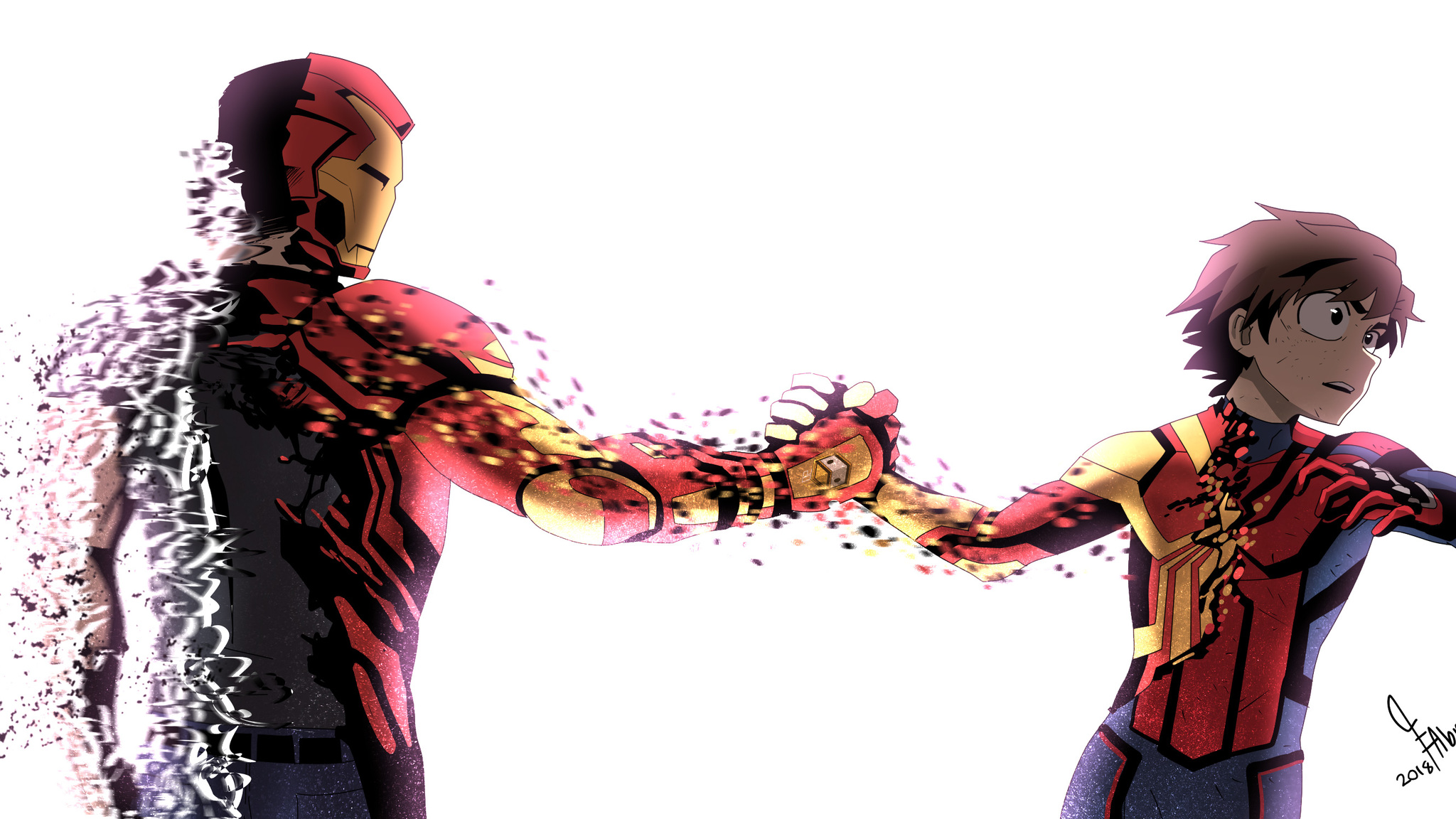 Iron Man And Spiderman Turned To Dust In 2048x1152 Resolution. iron-man-and...