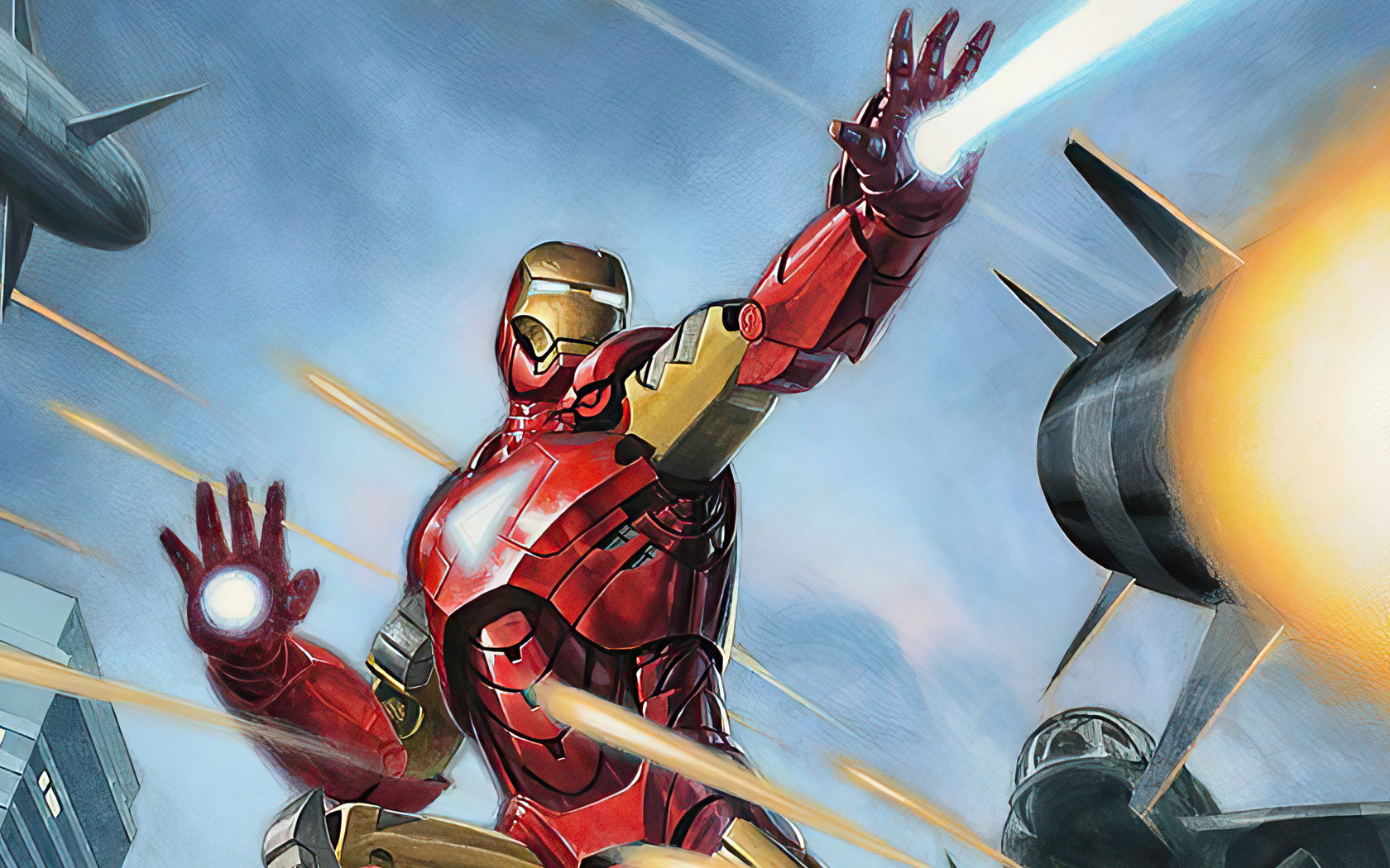 1680x1050 Iron Man Destroying Missile Wallpaper,1680x1050 Resolution HD ...