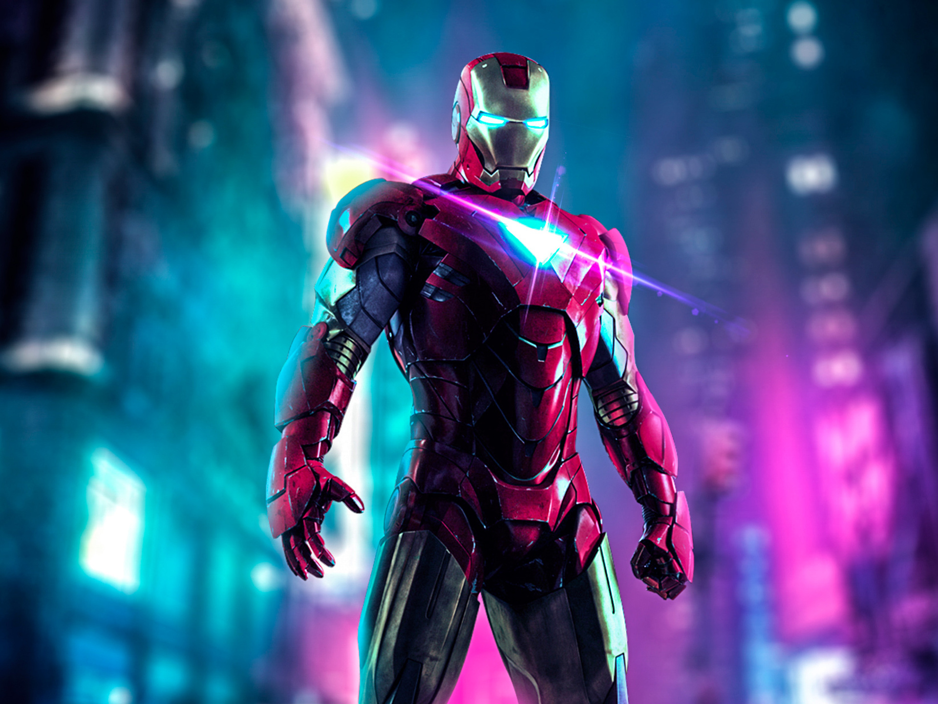 1920x1440 Iron Man Neon Art 1920x1440 Resolution HD 4k Wallpapers ...