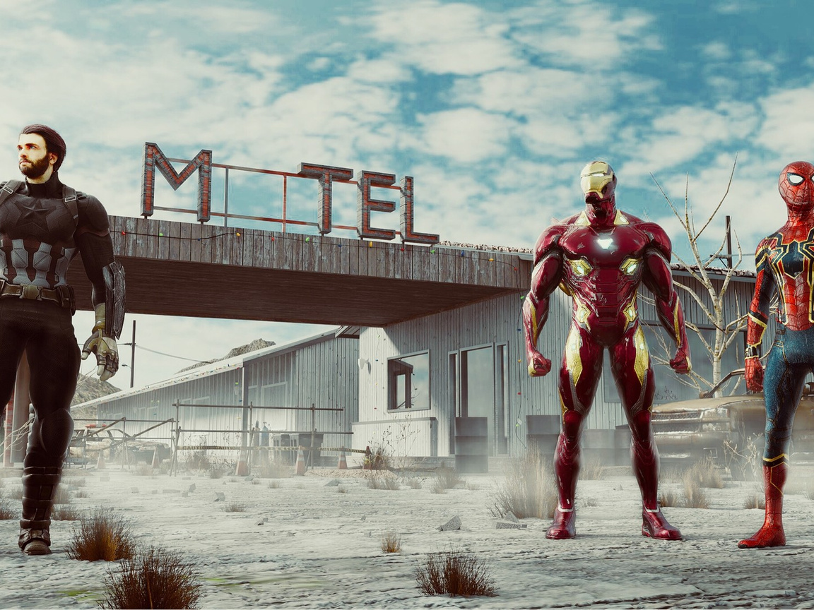 spiderman captain america iron man