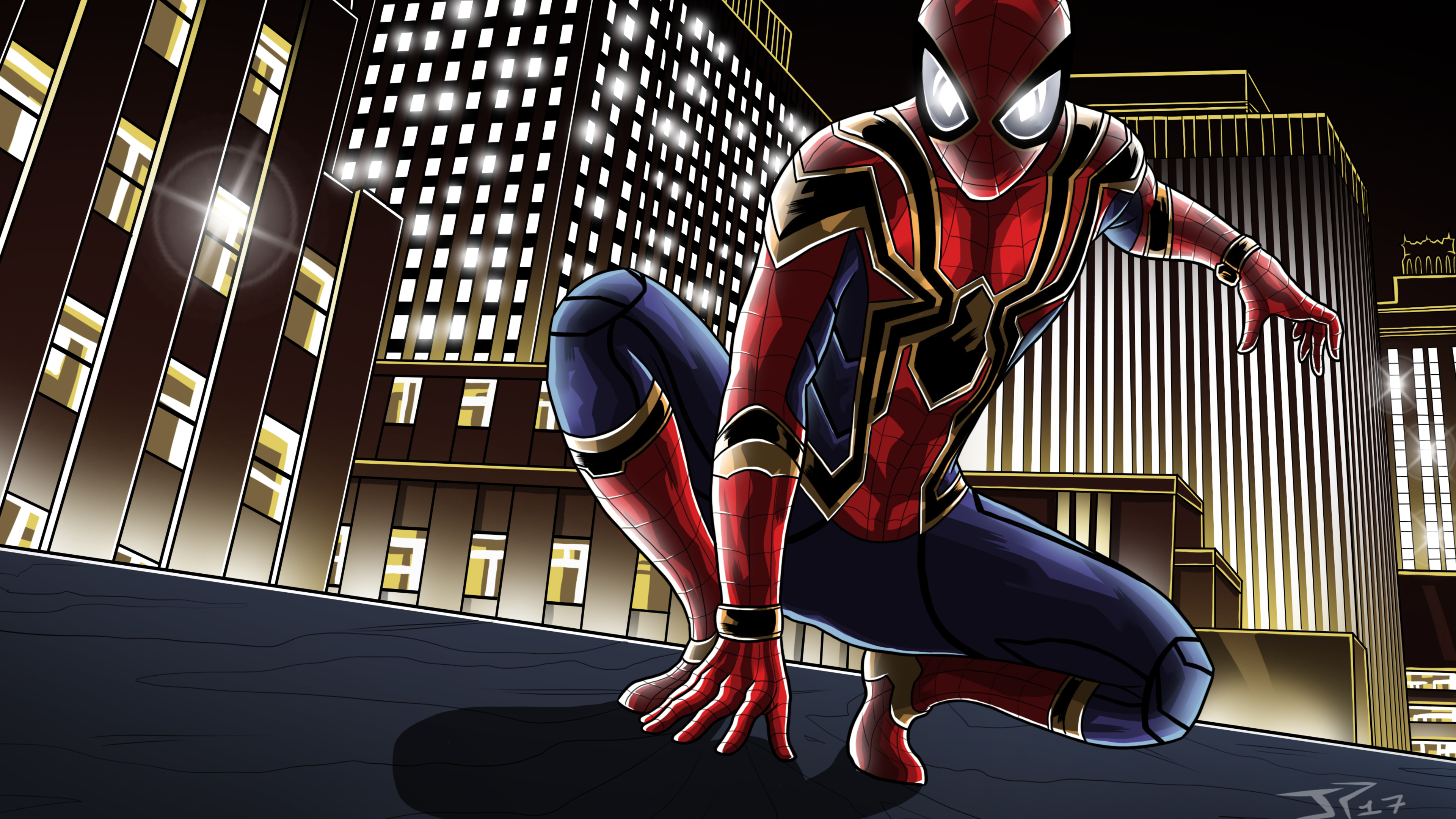 Iron Spider Suit In Avengers Infinity War Artwork In 3840x2160 Resolution. iron...