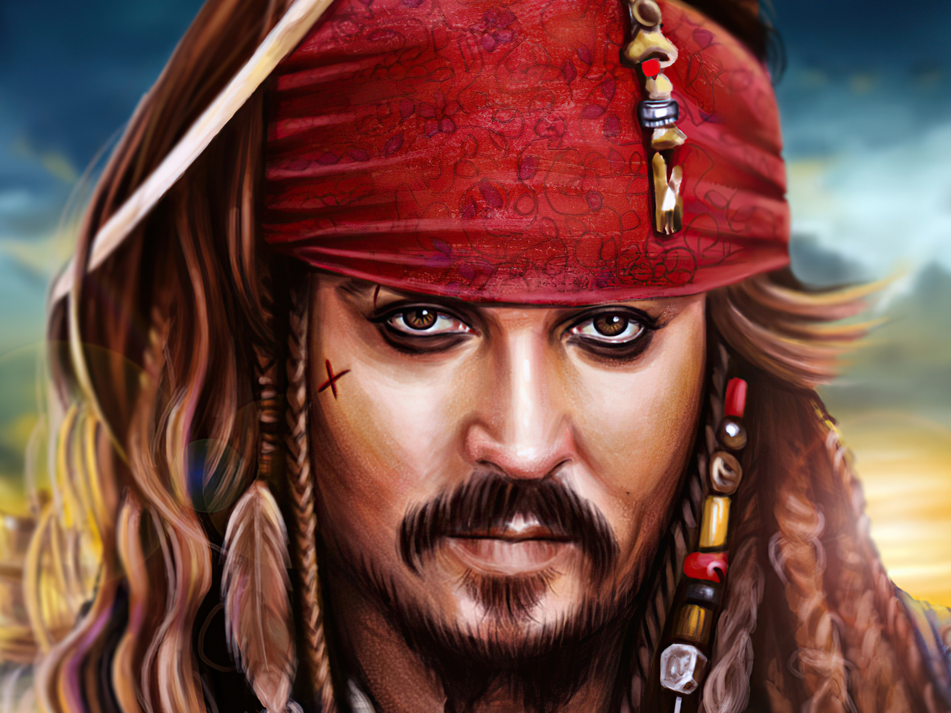 X Jack Sparrow Colorful Digital D Art K X Resolution