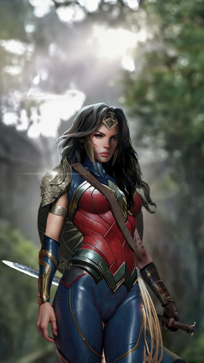 412x732 Jaimie Alexander Concept Art As Wonder Woman 412x732 Resolution ...