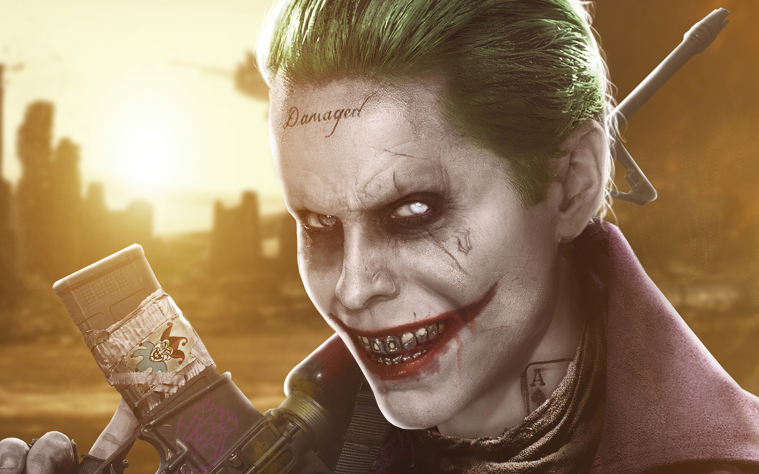 Jared Leto Joker Art 4k In 2560x1600 Resolution. jared-leto-joker-art-4k-.....