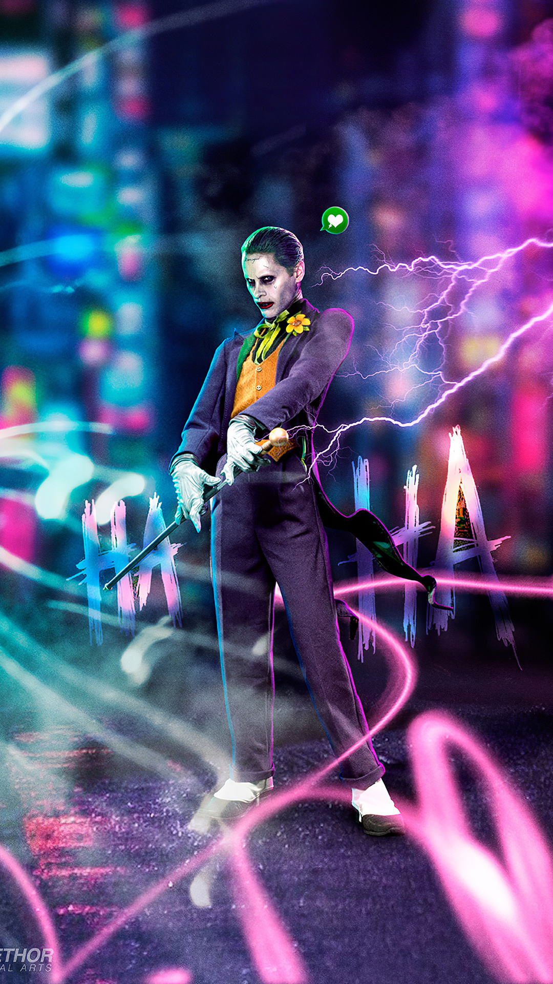 1080x1920 Jared Leto Joker Cyberpunk Art 4k Iphone 7,6s,6 Plus, Pixel ...