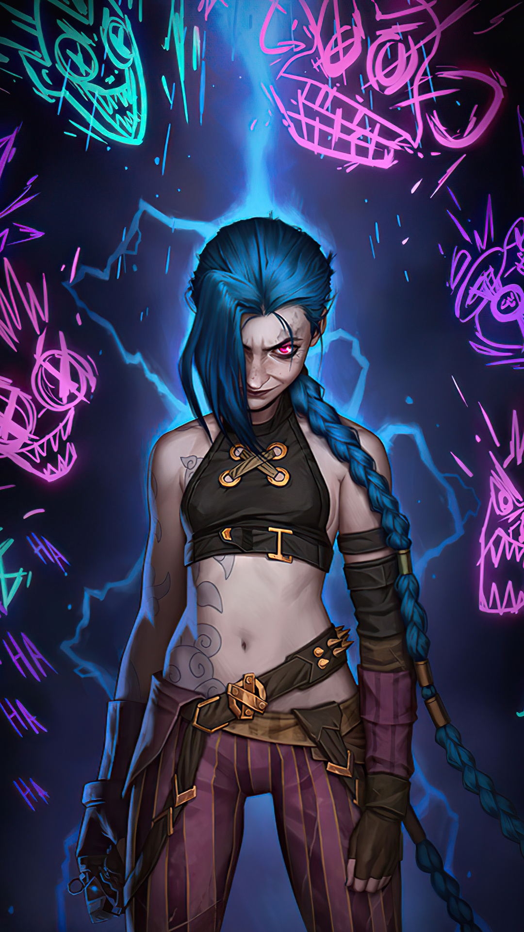 1080x1920 Jinx Arcane Lol 4k Iphone 7,6s,6 Plus, Pixel xl ,One