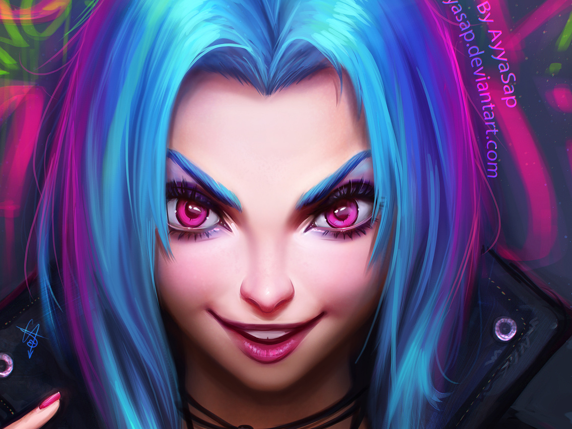 1152x864 Jinx League Of Legends Arts Wallpaper 1152x864 Resolution Hd