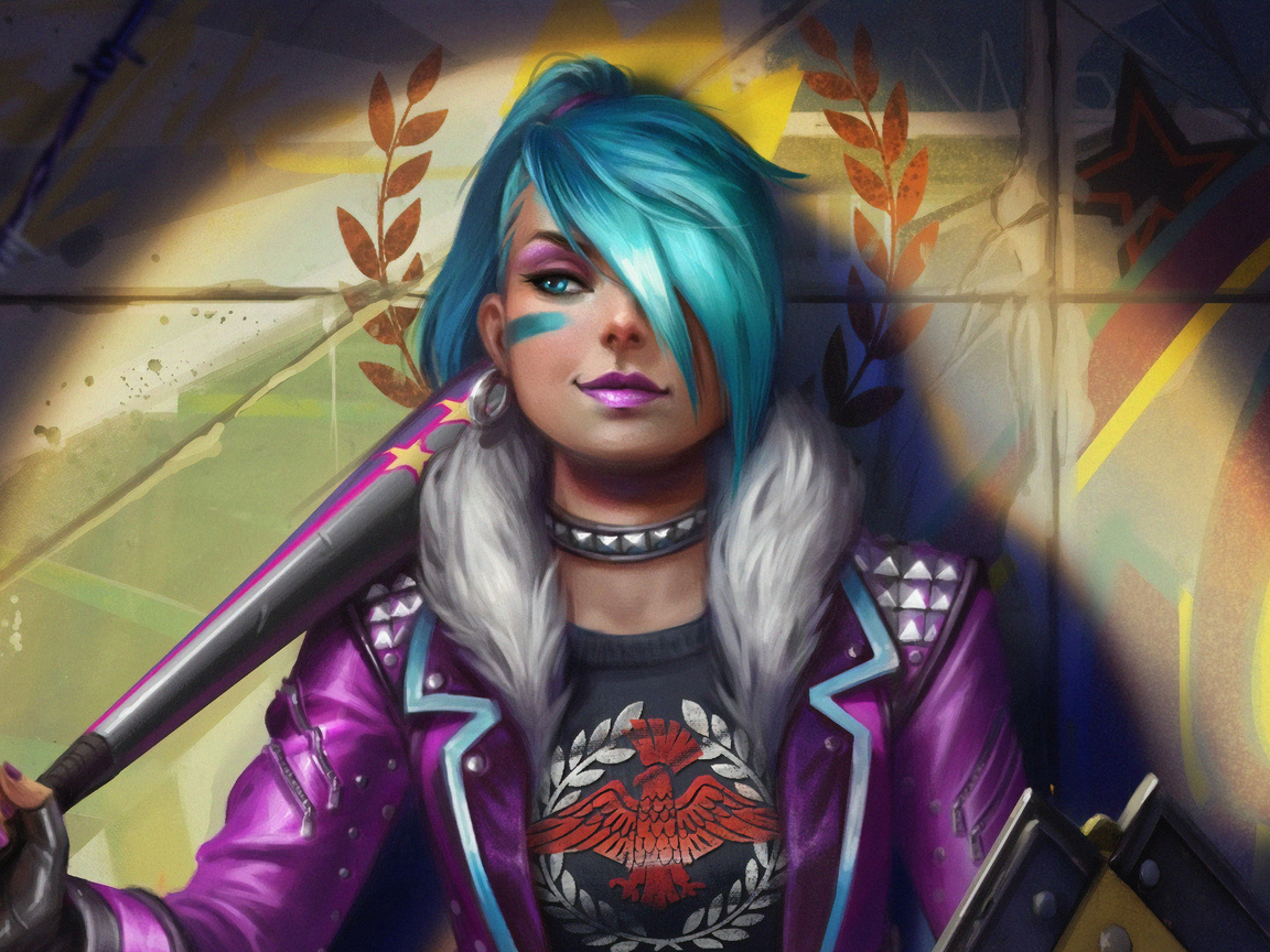 1152x864 Jinx League Of Legends Paint 4k Wallpaper,1152x864 Resolution ...