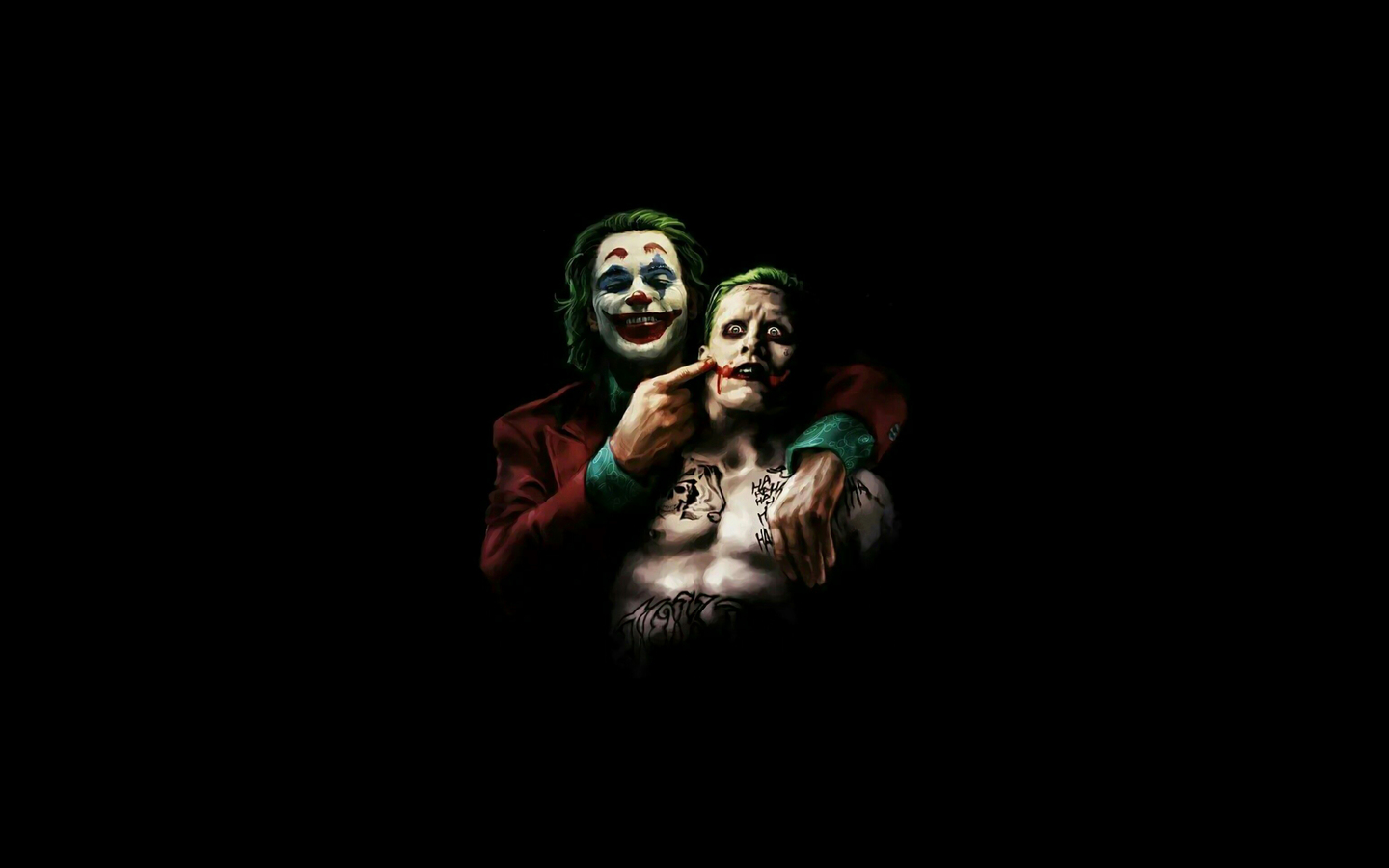Joaquin Phoenix And Jared Leto As Joker 4k In 1440x900 Resolution. joaquin-...