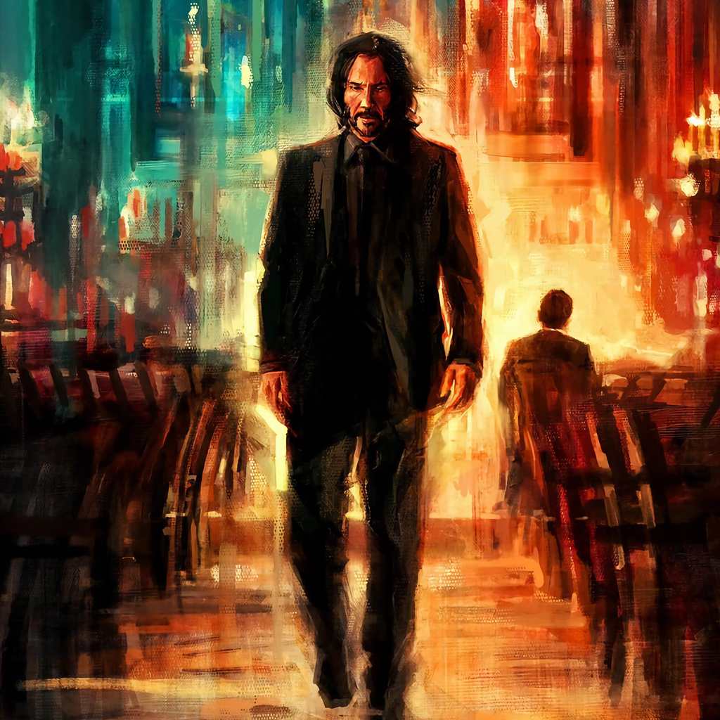 1024x1024 John Wick Chapter 4 Poster Art 5k 1024x1024 Resolution HD 4k ...