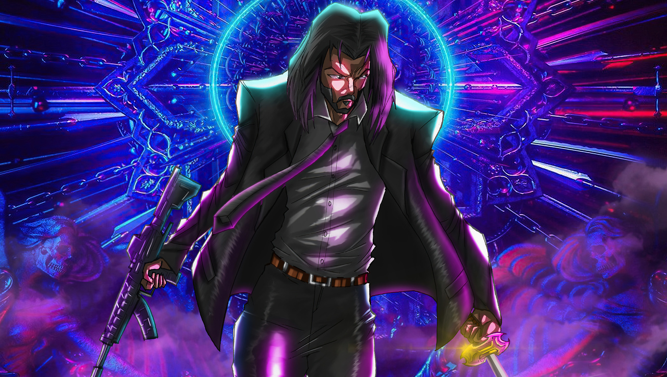 1360x768 John Wick Comic Illustration 4k Laptop HD ,HD 4k Wallpapers ...