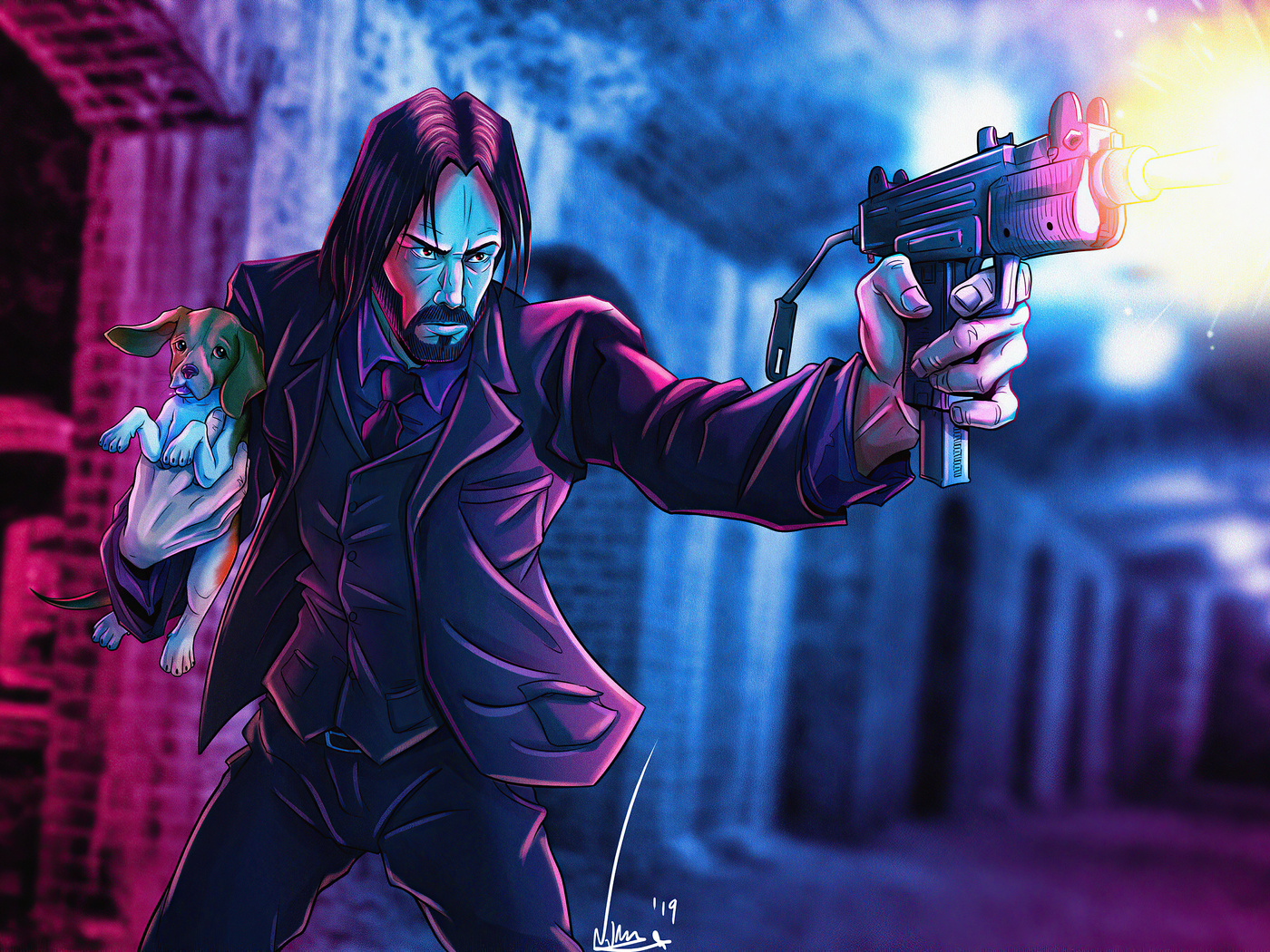 john wick and dog pop