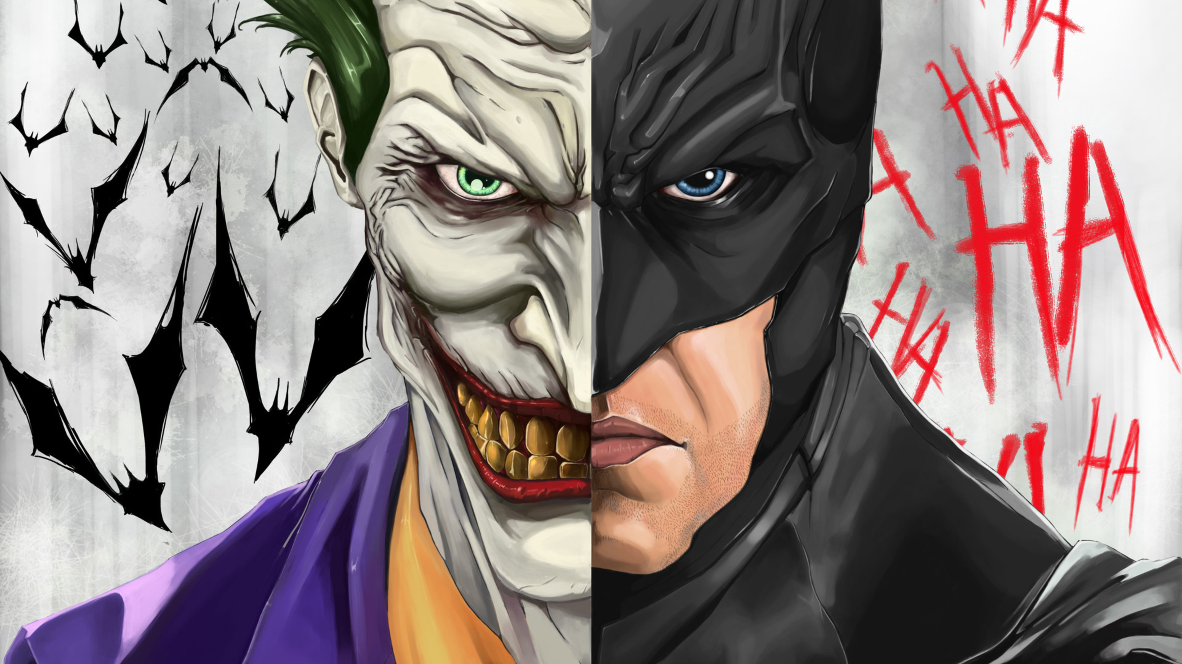 3840x2160 Joker And Batman 4k HD 4k Wallpapers Images Backgrounds 