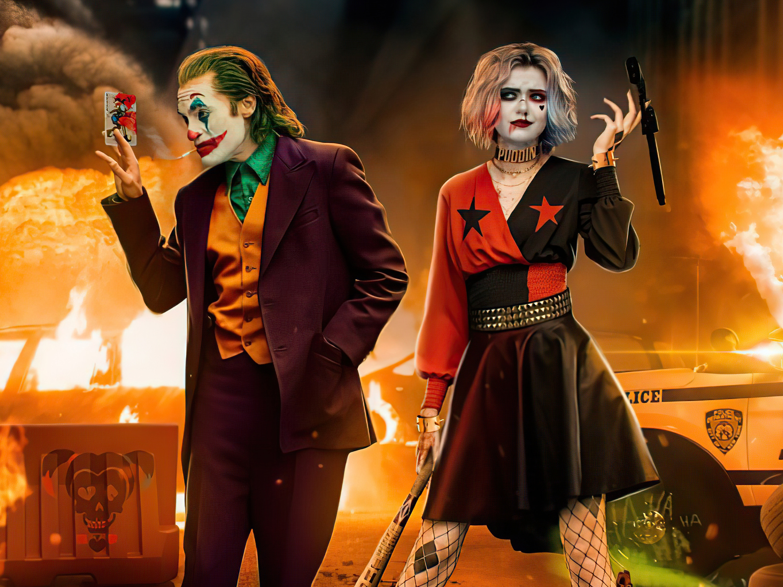 1600x1200 Joker And Harley At Crime Scene 5k 1600x1200 Resolution HD 4k  Wallpapers, Images, Backgrounds, Photos and Pictures