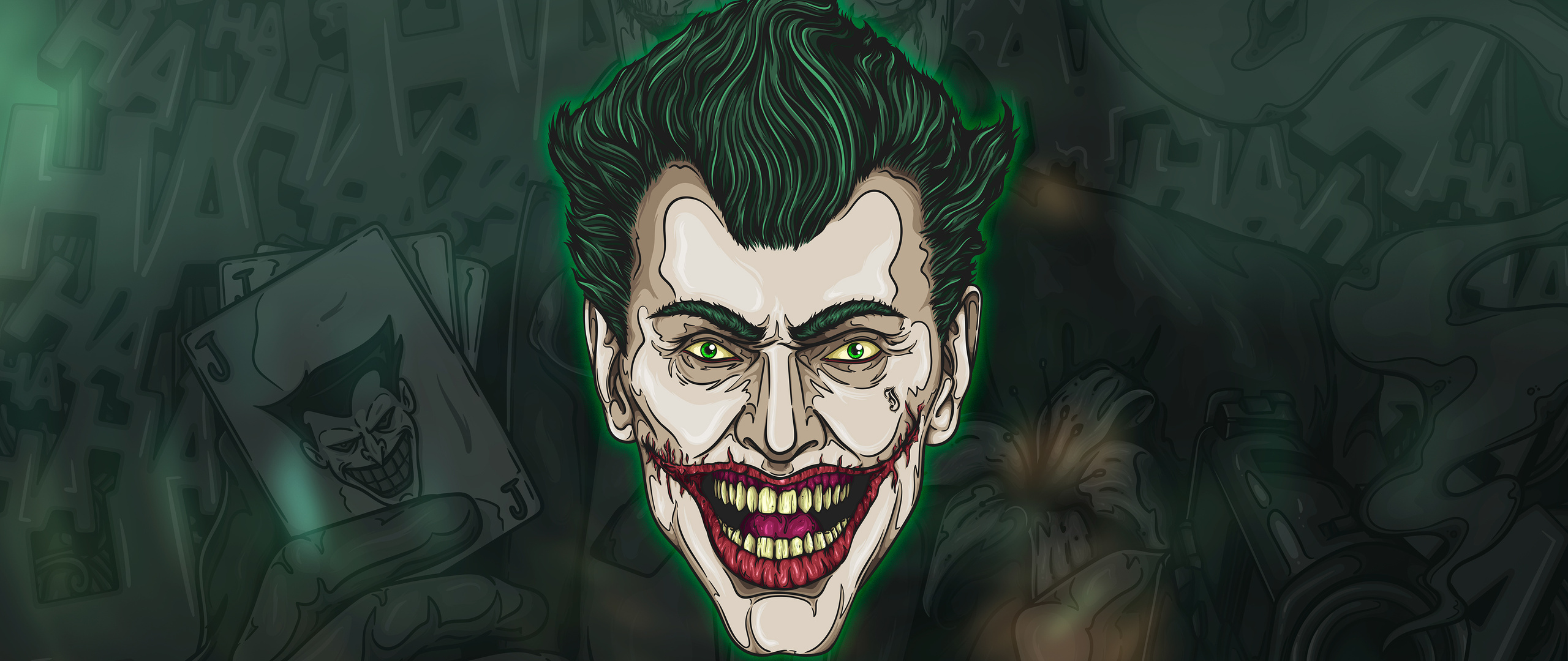 2560x1080 Joker Face Art Wallpaper,2560x1080 Resolution HD 4k ...