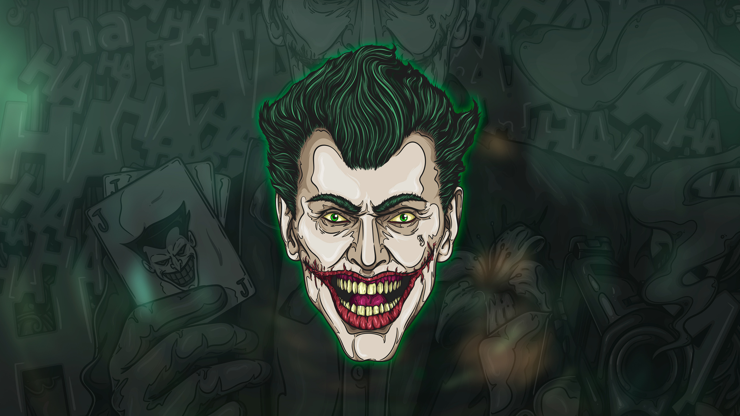 2560x1440 Joker Face Art 1440P Resolution ,HD 4k Wallpapers,Images ...