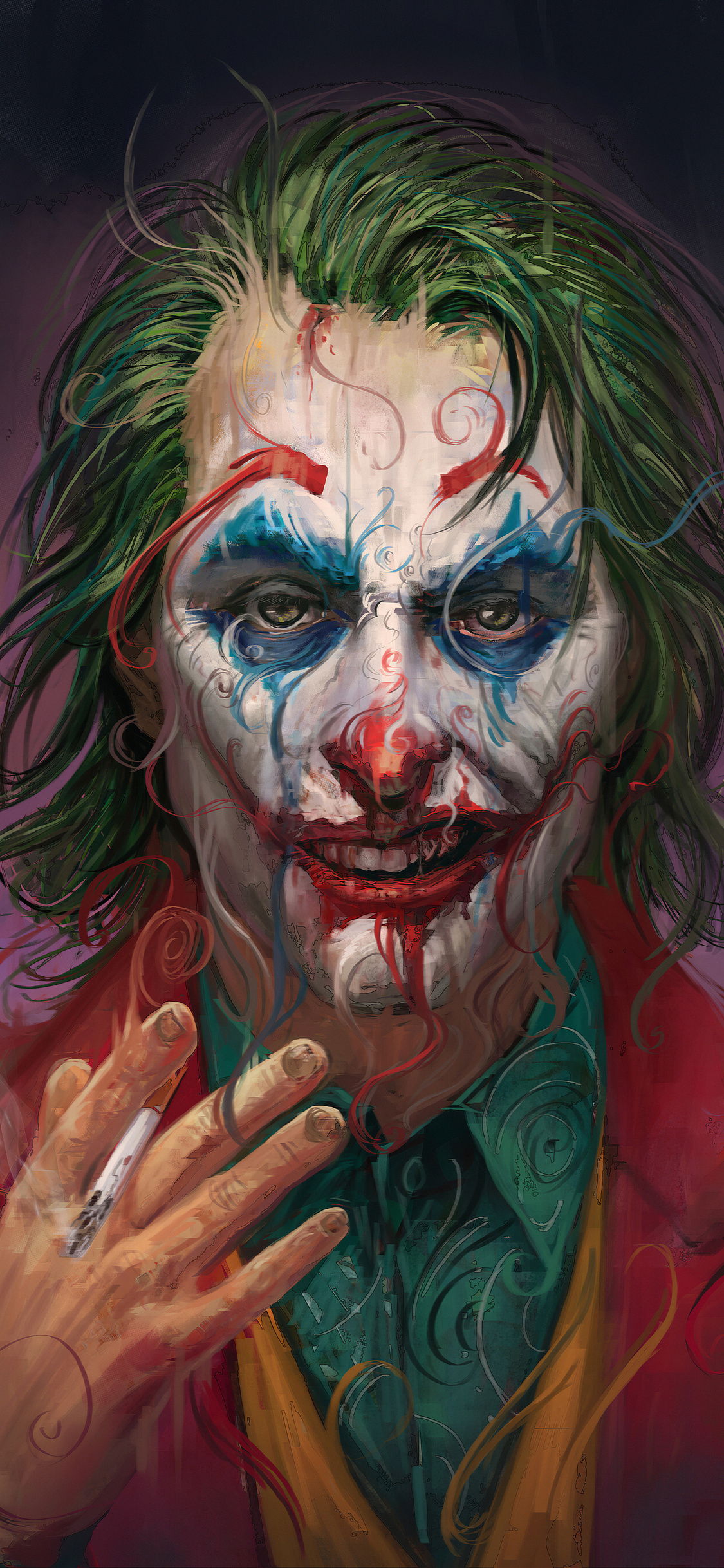 1125x2436 Joker Face Closeup Iphone XS,Iphone 10,Iphone X HD 4k ...