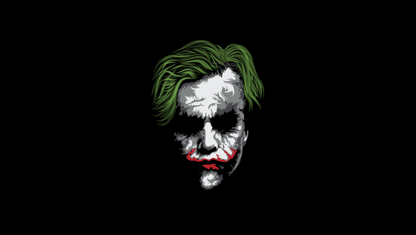 1360x768 Joker Face Minimalism Laptop HD HD 4k Wallpapers, Images ...