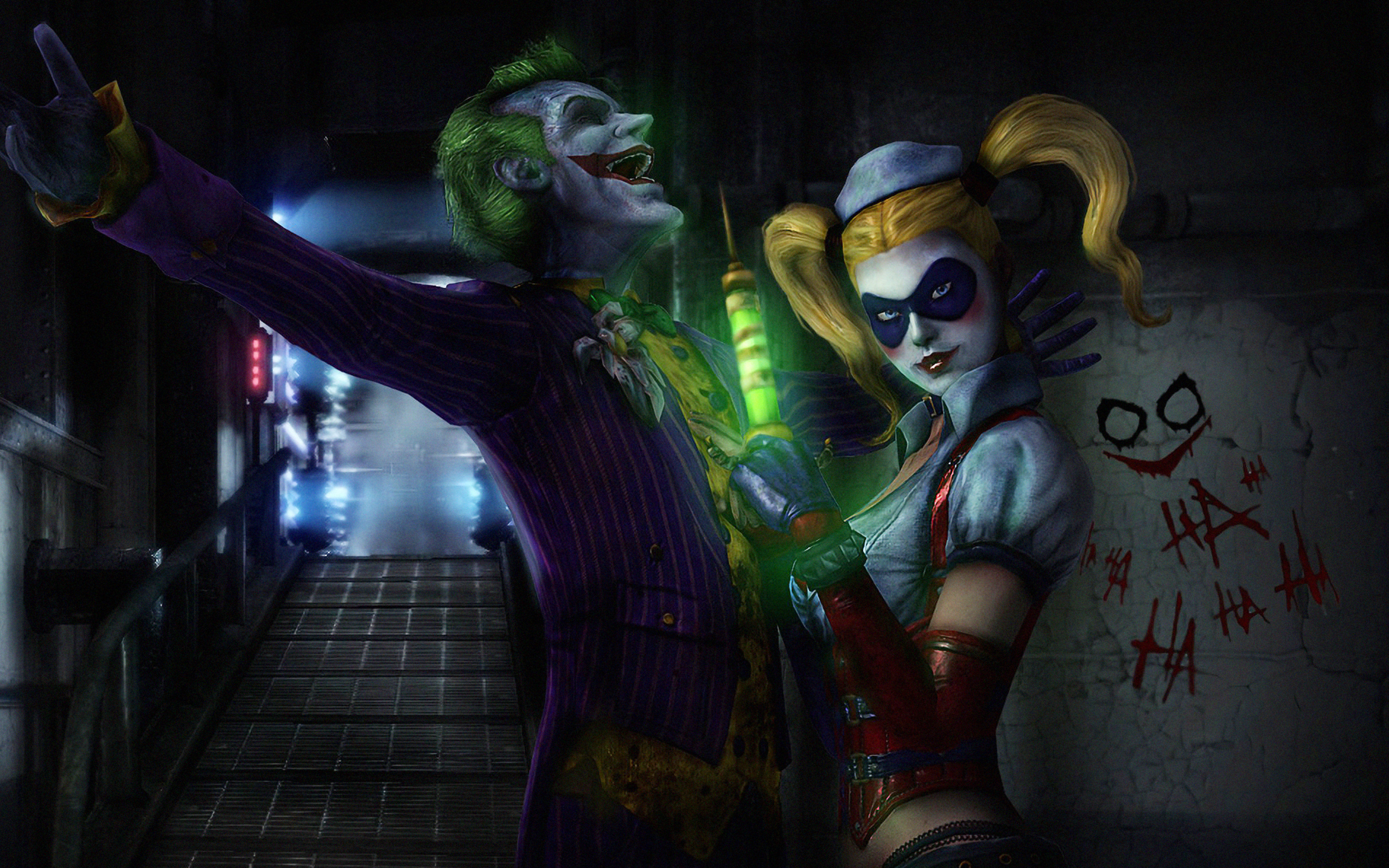 Joker Harley Quinn Laughing In 2560x1600 Resolution. joker-harley-quinn-l.....