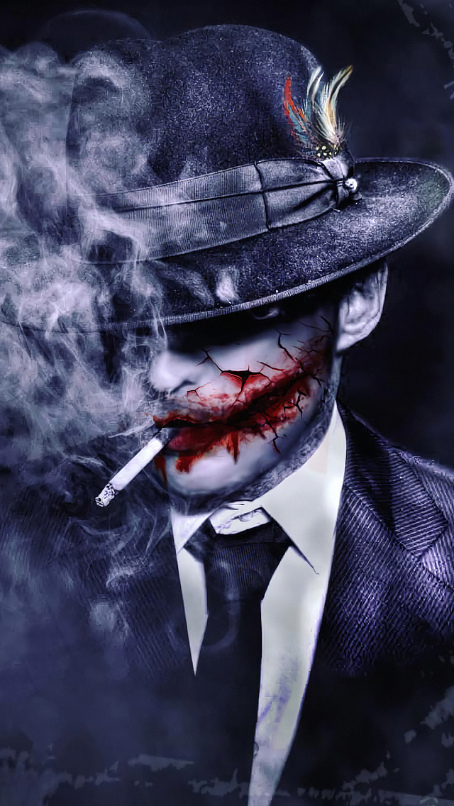 640x1136 Joker Hat Smoker iPhone 5,5c,5S,SE ,Ipod Touch HD 4k Wallpapers,  Images, Backgrounds, Photos and Pictures