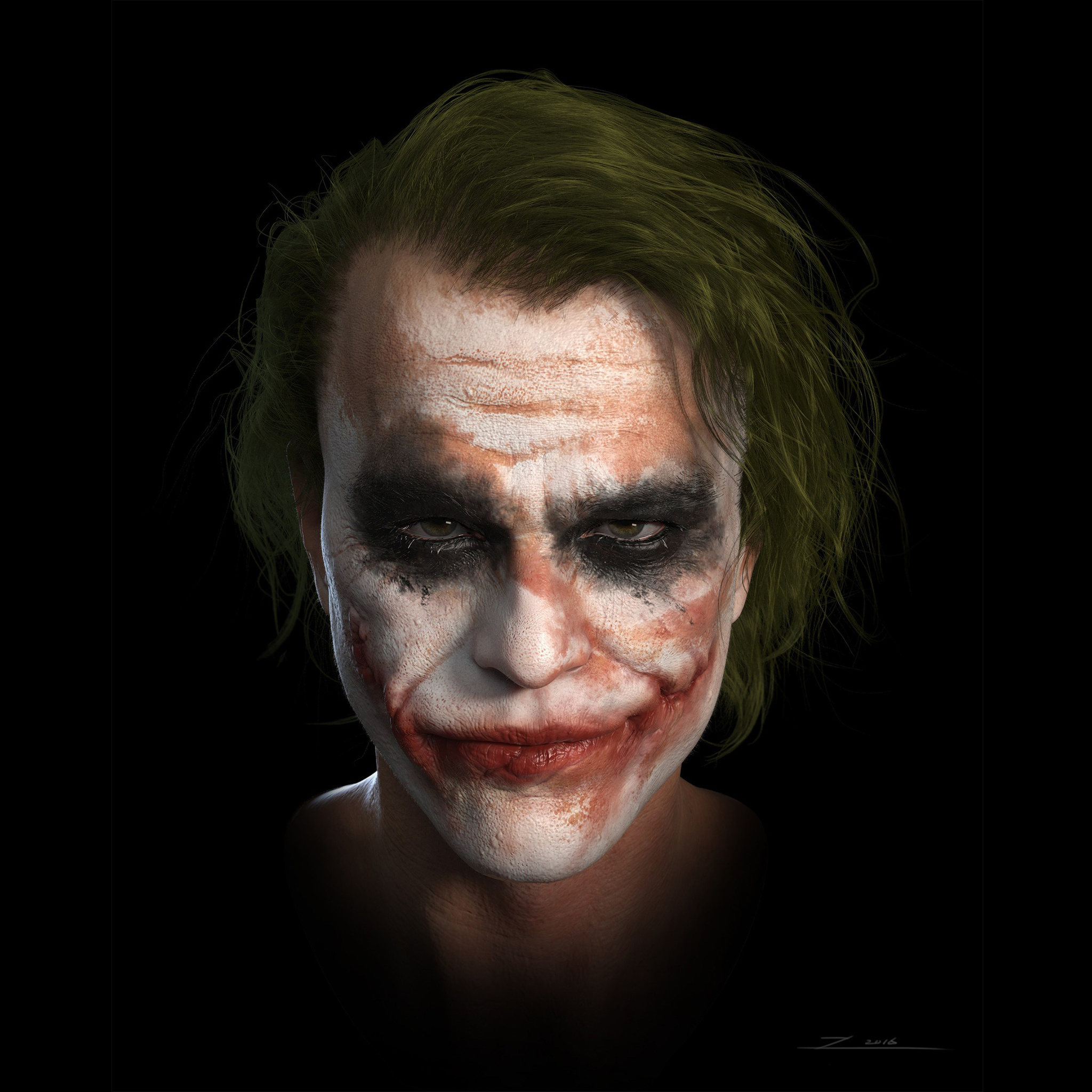 2048x2048 Joker Heath Ledger 4k Art Ipad Air ,HD 4k Wallpapers,Images ...