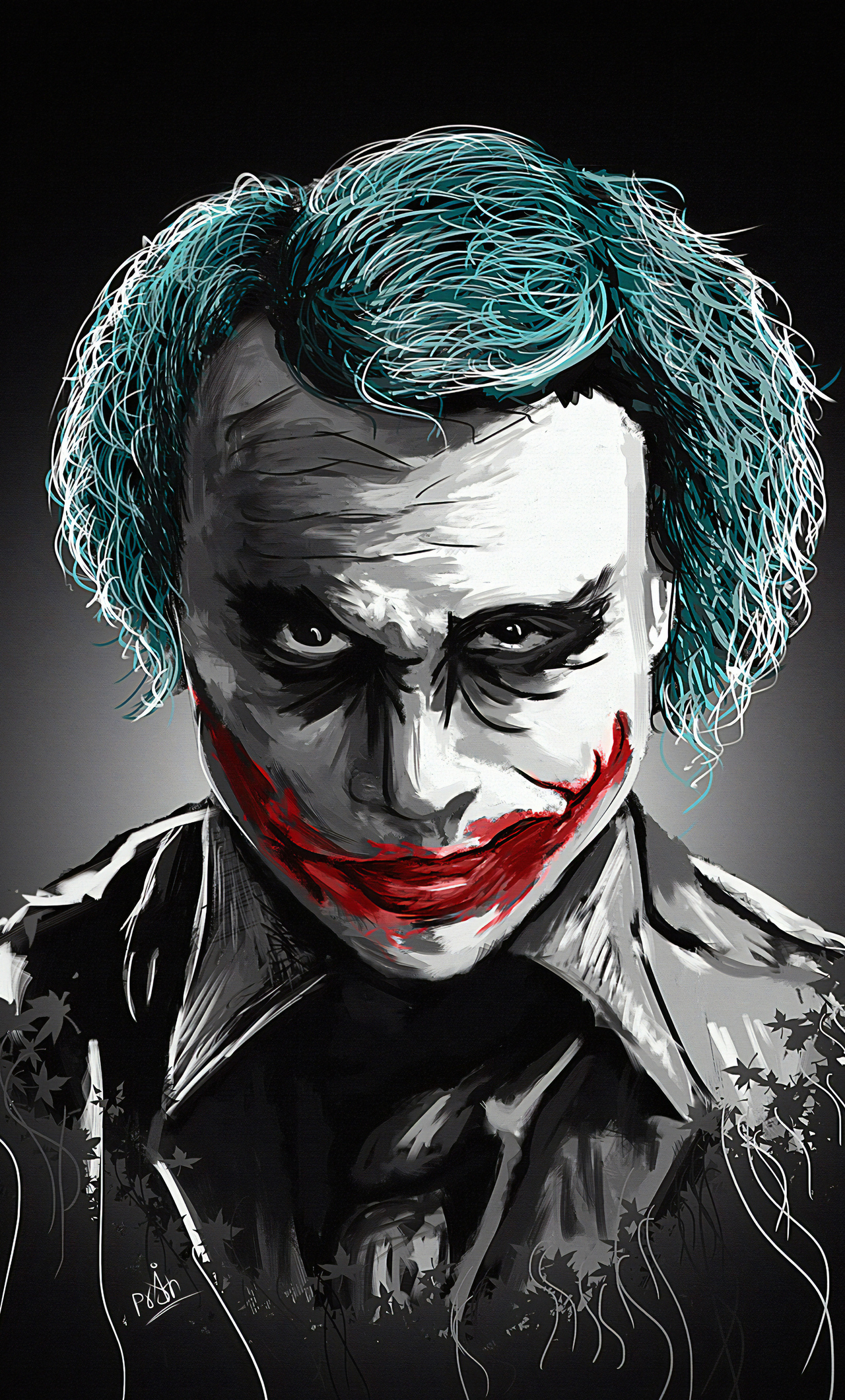 1280x2120 Joker Heath Ledger Art 4k iPhone 6+ HD 4k Wallpapers, Images ...