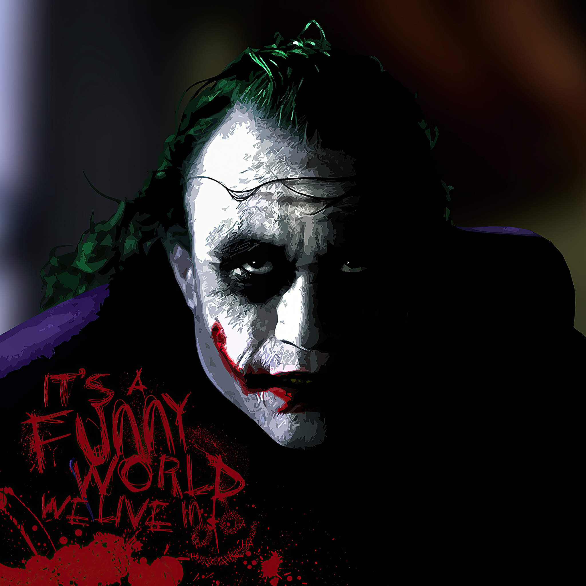 2048x2048 Joker Its Funny World We Live Ipad Air HD 4k Wallpapers, Images,  Backgrounds, Photos and Pictures