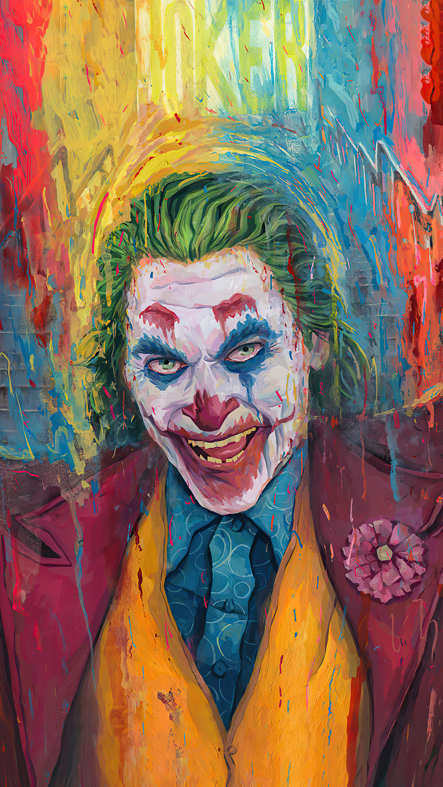 1440x2560 Joker Paint Artwork 4k Samsung Galaxy S6,S7 ,Google Pixel XL ...