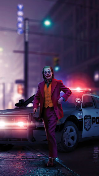 320x568 Joker Police Car 4k 320x568 Resolution HD 4k Wallpapers, Images ...