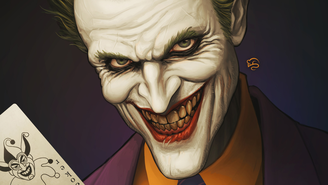 1360x768 Joker Smile Art Laptop HD HD 4k Wallpapers, Images ...