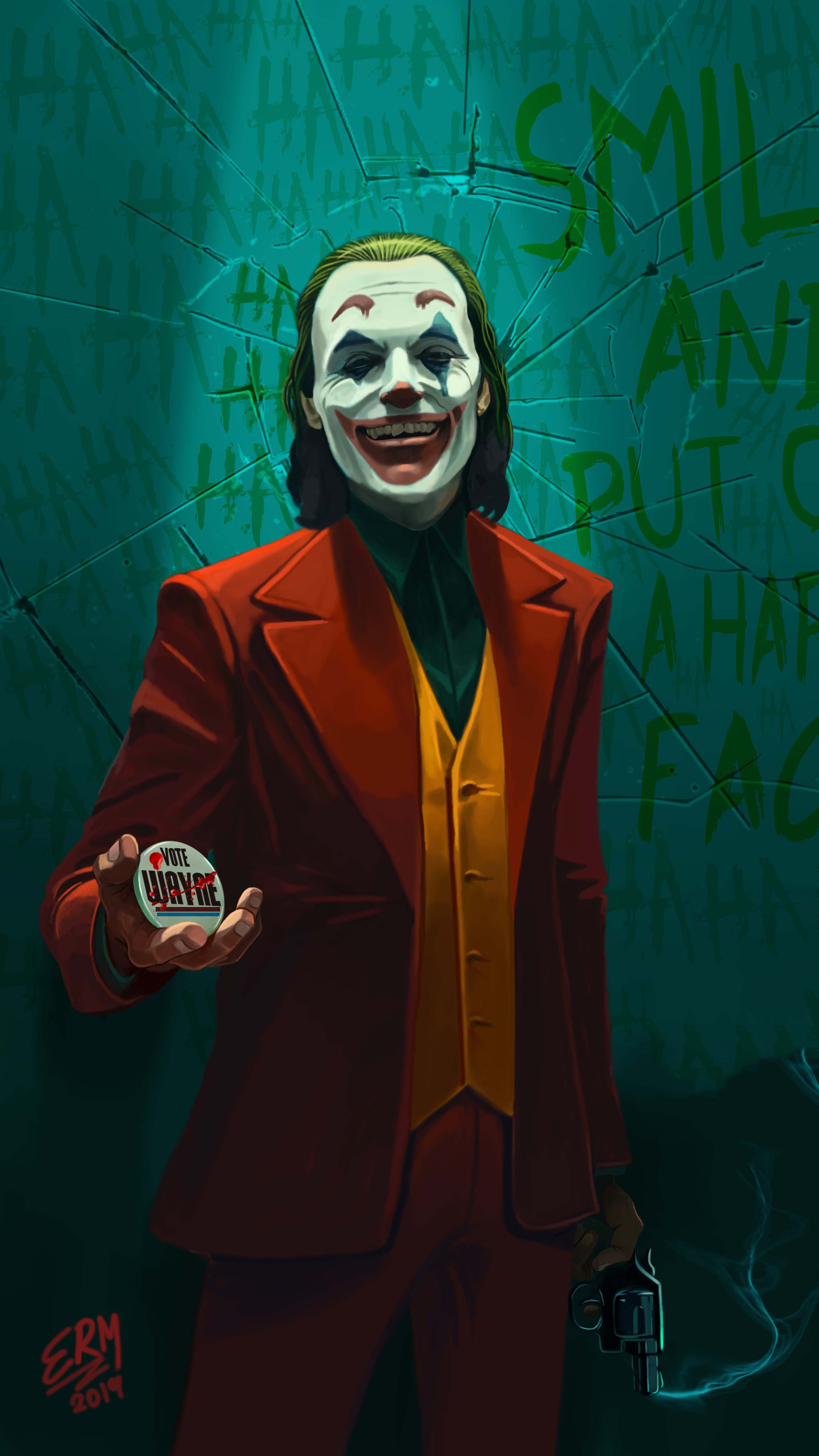 2160x3840 Joker Smile Laugh Art Sony Xperia X,XZ,Z5 Premium ,HD 4k