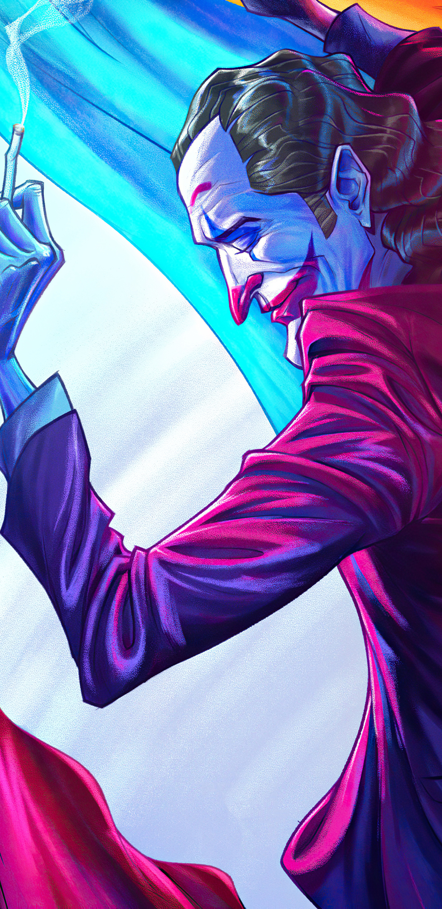 1440x2960 Joker Smoker Artwork Samsung Galaxy Note 9,8, S9,S8,S8+ QHD