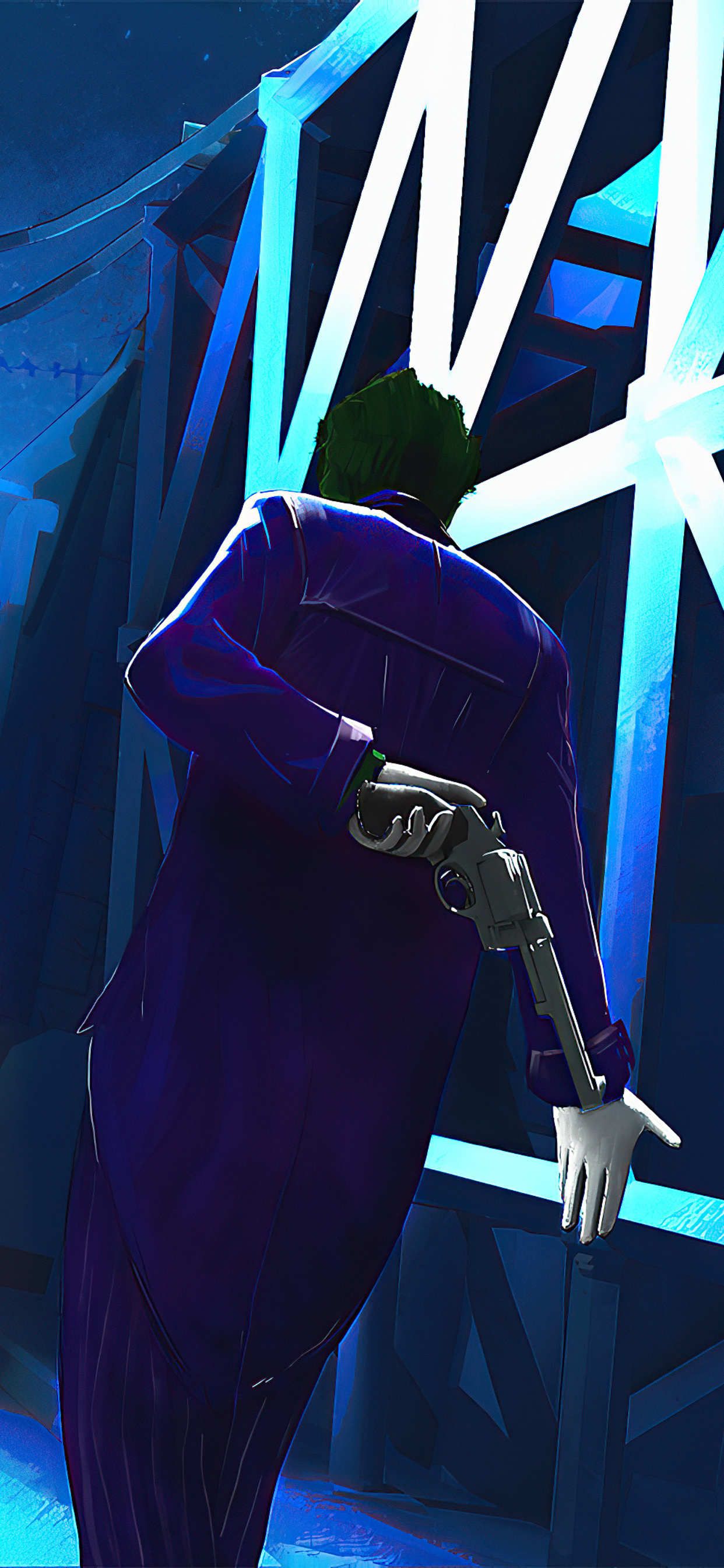 1242x2688 Joker With Gun And Batman Iphone XS MAX HD 4k Wallpapers