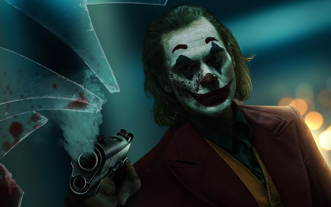 1152x720 Joker With Gun Art 4k 1152x720 Resolution HD 4k Wallpapers